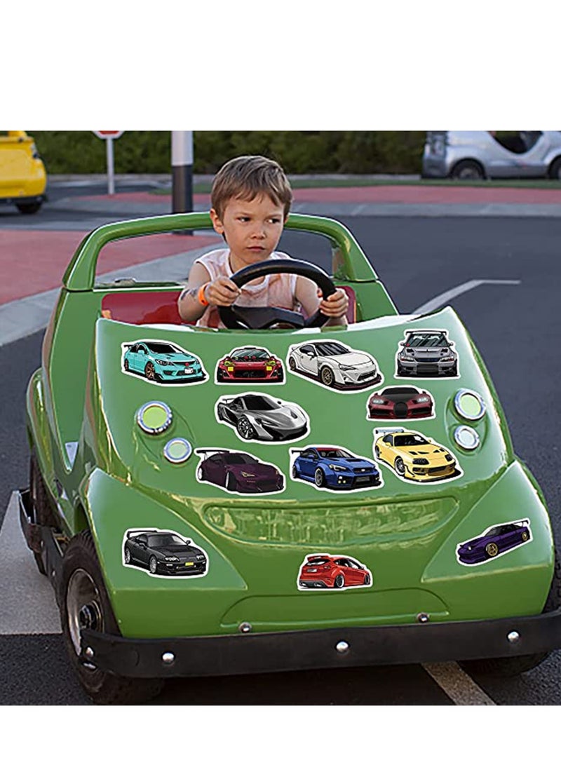 Sport Car Racing Stickers, 100Pcs JDM Sports Car Stickers Durable Racing Graffiti Decals for Laptop Computer Guitar Skateboard Water Bottles Phone Motorcycle Vinyl Stickers for Teens Adults - Image 4